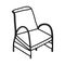 Classic chair comfort furniture icon thick line