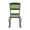 Classic chair green vector icon front view. Furniture home interior isolated. Retro luxury room sit. Cartoon sofa flat stool