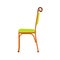 Classic chair green vector icon side view. Furniture home interior isolated. Retro luxury room sit. Cartoon sofa flat stool