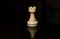 Classic Chess White Rook on black board, isolated