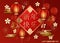 Classic Chinese new year background, vector illustration.