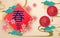 Classic Chinese new year background, vector illustration.