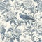 classic chinoiserie wallpaper Featuring a design of peony flower and bird seamless pattern