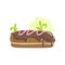Classic Chocolate Eclair Sweet Pastry Fantasy Candy Land Sweet Landscape Element