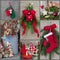 Classic christmas decoration country style with red, green, wood