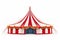 a classic circus tent against a clean white background