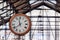 Classic clock in an english underground station