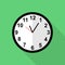 Classic clock icon, Five minutes past eleven o`clock