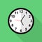 Classic clock icon, Five minutes past five o`clock