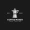 Classic Coffee Maker Moka Pot Logo Design Template