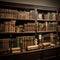 Classic collection Vintage law books grace old library bookshelves