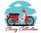 Classic collection vintage motorcycle style in vector editable design