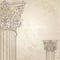 Classic columns background. Roman corinthian column. Il