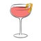 Classic Cosmopolitan cocktail vector illustration