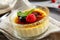 Classic creme brulee in glass bowl
