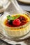 Classic creme brulee in glass bowl