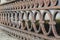 Classic decorative fences in street saint-petersburg, Russia. closeup