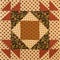 A classic design and colorful quilt pattern with tans, browns and black cotton fabrics.