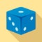 Classic dice icon, flat style