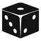 Classic dice icon, simple style
