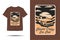 Classic dodge car club vintage illustration t shirt design