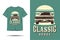 Classic dodge car vintage silhouette t shirt design