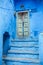 Classic door, stairs and wall in Blue City Jodhpur