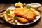 Classic duo Fish and chips served alongside golden french fries