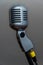 Classic Dynamic Vocal Microphone Metallic Silver Side View