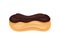 Classic eclair. Vector illustration on white background.