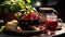 A Classic English Tearoom Featuring a Pot of Hot Steaming Tea Served with Freshly Baked Scones on Selective Focus Background