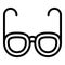 Classic eyeglasses icon, outline style