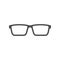 Classic eyeglasses icon or spectacle frame silhouette