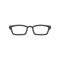 Classic eyeglasses icon or spectacle frame silhouette i