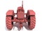 Classic Farm Tractor Clay 3D rendering on white background