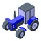 Classic farm tractor icon, isometric style
