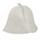Classic felt hat for head protection in the sauna. Light beige color