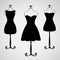 Classic female dress silhouette