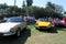 Classic ferrari sports cars lined up