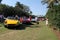 Classic ferrari sports cars lined up