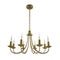 Classic forged gold chandelier isolated