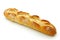 Classic French Baguette: White Background.