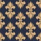 Classic French fleur-de-lis seamless pattern