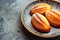 Classic French madeleine cookies, buttery and delicate, mini sponge cake baked in scallop mold