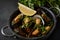 Classic French meal Moules mariniÃ¨re