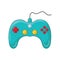 Classic game controller joystick colored vector illustration