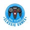Classic games real player joystick controller design illustration