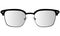 Classic glasses in a black frame with optical lenses - dioptries