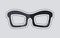 Classic Glasses Icon Patch Isolated Cut Out Vector