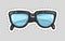 Classic Glasses Icon Patch Isolated Cut Out Vector